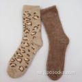 Leopard-Feder-Garn-gemütliche Socken